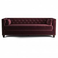 диван chesterfield florence трехместный прямой бордовый в Кургане
