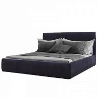 кровать двуспальная с мягкой спинкой 190х200 черная amy bed р в Кургане
