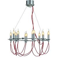 подвесная люстра divinare capillari 8777/02 lm-12 красная в Кургане