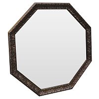 зеркало восьмиугольное черное с резьбой copper lava в Кургане