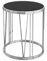 стол журнальный silver drum хром, черный в Кургане