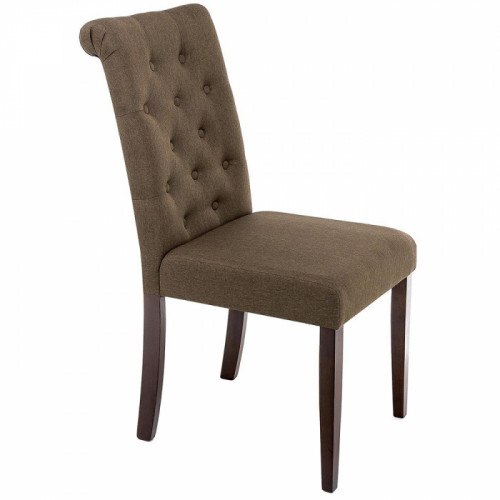 стул деревянный amelia dark walnut / fabric brown в Кургане