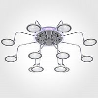 потолочная люстра eurosvet spider 80109/12 хром/синий+фиолетовый в Кургане