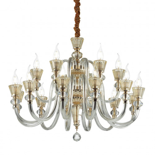 подвесная люстра ideal lux strauss sp18 золото в Кургане