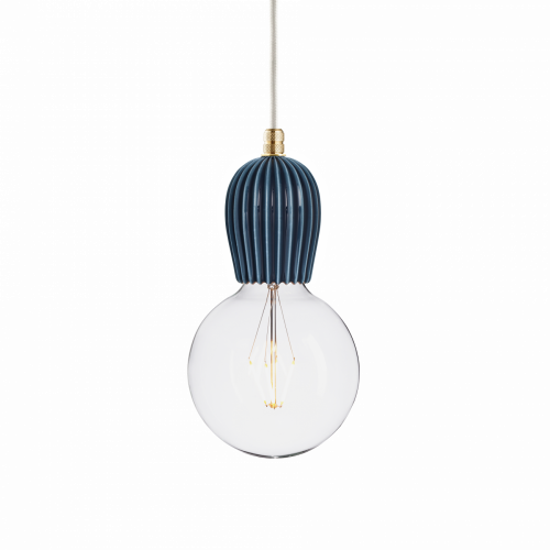 подвесной светильник keramik rib indigo brass в Кургане