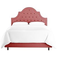 кровать двуспальная 180х200 розовая с каретной стяжкой harvey tufted rose velvet в Кургане