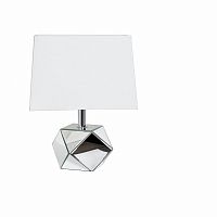 лампа настольная белая на зеркальном основании 30x30x37,5 см в Кургане