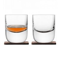 набор из 2 стаканов renfrew whisky с деревянными подставками 270 мл в Кургане