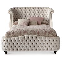 кровать двуспальная 180х200 бежевая из велюра berlinda в Кургане