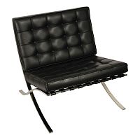 кресло barcelona style chair черное в Кургане
