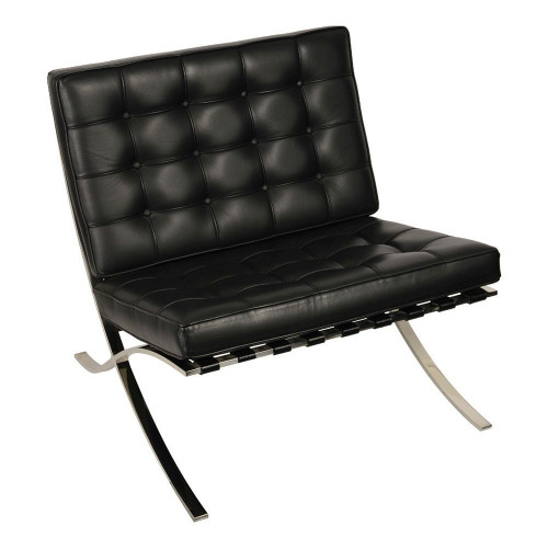 кресло barcelona style chair черное в Кургане
