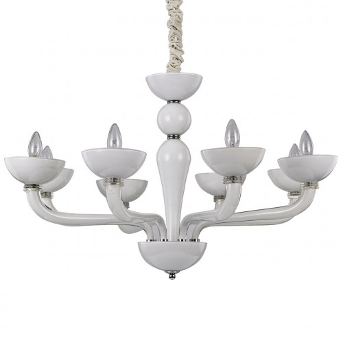 подвесная люстра ideal lux casanova sp8 bianco в Кургане
