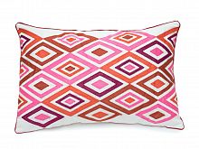 розовая декоративная подушка прямоугольная eclectic style ромбы в Кургане