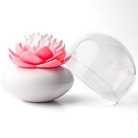контейнер для хранения ватных палочек lotus белый-розовый в Кургане