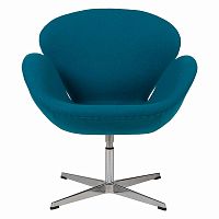 кресло swan chair темно-голубое в Кургане