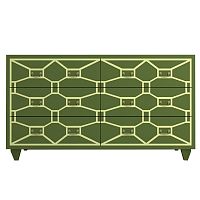 зеленый комод emerald 6 ящиков зеленый, золотой в Кургане