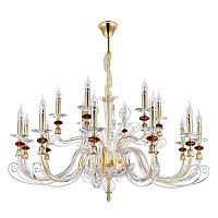 подвесная люстра crystal lux catarina sp12+6 gold/transparent-cognac золото в Кургане