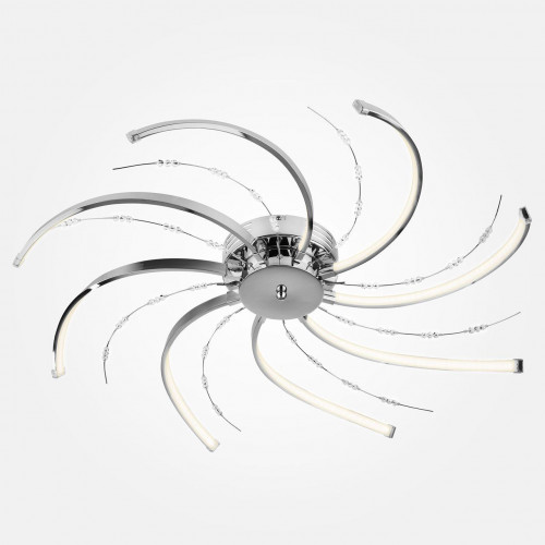 потолочная светодиодная люстра eurosvet twist 90054/8 хром в Кургане