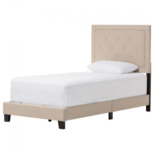 кровать paris linen upholstered beige 140х200 в Кургане