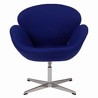 кресло swan chair синее в Кургане