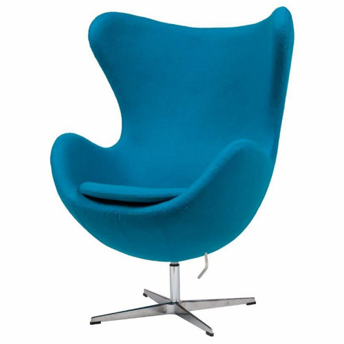 кресло egg chair кашемир голубое в Кургане