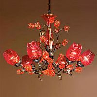 люстра 6755/8 v0889 от mm lampadari коричневая/красная в Кургане