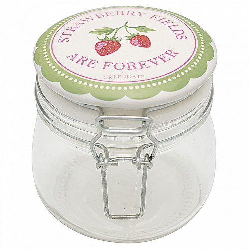 банка стеклянная strawberry pale green в Кургане