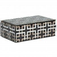 черная шкатулка (коробка) стеклянная abbe большая в Кургане