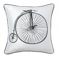 подушка с ретро-велосипедом retro bicycle white в Кургане