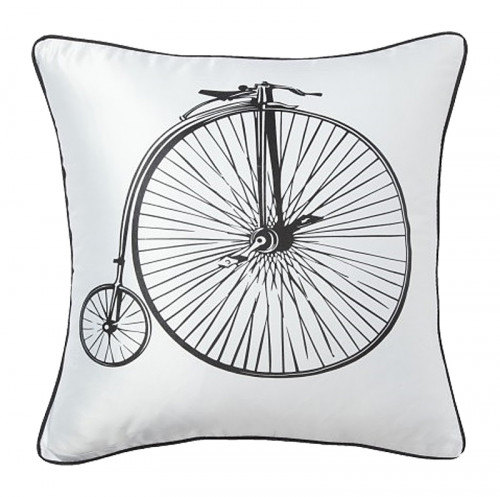 подушка с ретро-велосипедом retro bicycle white в Кургане