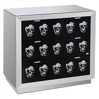 зеркальный комод с ящиками safe (черепа) зеркальный, черный в Кургане