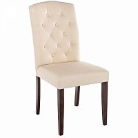 стул деревянный menson dark walnut / fabric cream в Кургане
