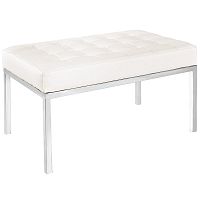 скамья bench белая кожа в Кургане