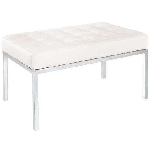 скамья bench белая кожа в Кургане