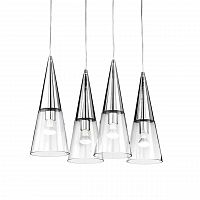 дизайнерский подвесной светильник ideal lux cono sb3 cromo в Кургане