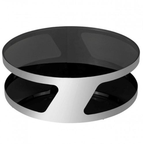 столик журнальный circle black серебряный , чёрный в Кургане