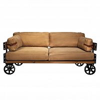 диван loft двухместный прямой коричневый в Кургане