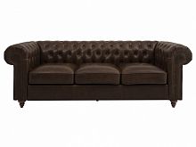 диван chester classic трехместный прямой коричневый в Кургане