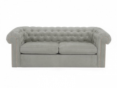 диван chesterfield прямой серый с механизмом седафлекс в Кургане