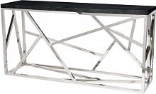 консоль geometric 180x50x90 хром, черная столешница в Кургане