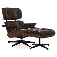 кресло eames style lounge chair палисандр коричневое в Кургане