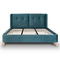 кровать двуспальная 180х200 из велюра бирюзовая brighton в Кургане