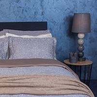 комплект постельного белья decoflux сатин 1.5 спальный versaille grey в Кургане