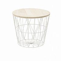 стол-корзина flora l белого цвета в Кургане