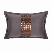 декоративная подушка handwork exclusive прямоугольная темно-серая в Кургане