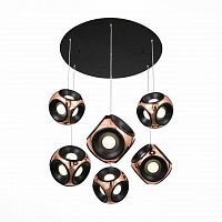 подвесная светодиодная люстра st luce cratere sl948.303.07 черная в Кургане
