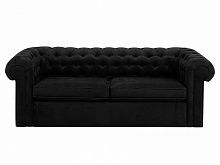 диван chesterfield прямой черный в Кургане