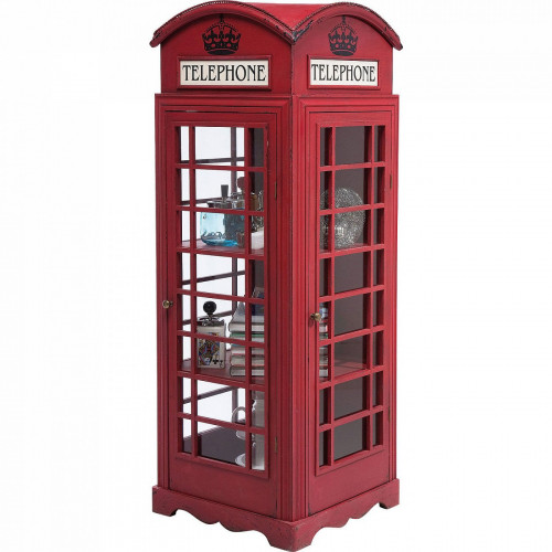 шкаф-витрина london telephone красный в Кургане