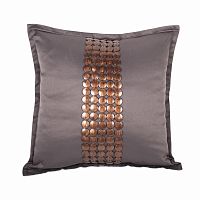 декоративная подушка handwork exclusive квадратная темно-серая в Кургане