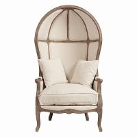 кресло с капюшоном versailles chair белый лен в Кургане